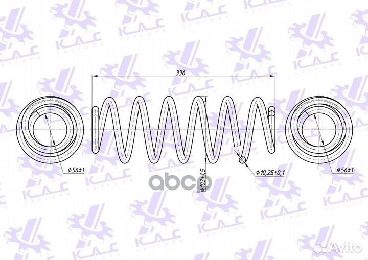 Пружина задней подвески premium для а/мVW polo