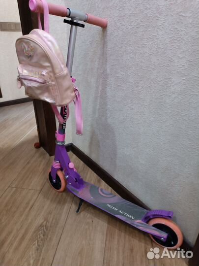 Самокат для девочки, в рюкзачок