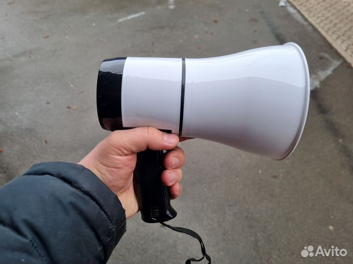 Громкоговоритель рупор мегафон портативный 30w Акб