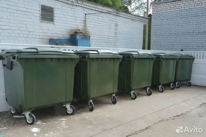 Мусорный пластиковый бак 1100л-1150