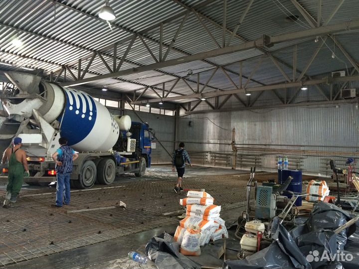 Устройство бетонной стяжки пола с упрочнением