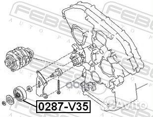 Ролик натяжной приводного ремня 0287V35 Febest