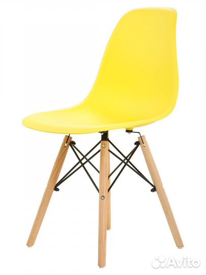 Стул в стиле eames DSW, желтый, 2 шт