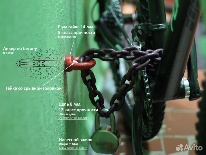 Велокрепление от угона велосипеда в подъезде №14