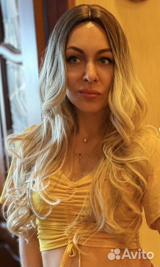 Парик из термоволокна Омбре блонд #А7