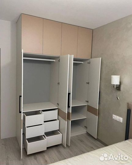 Шкаф распашной с фрезеровкой