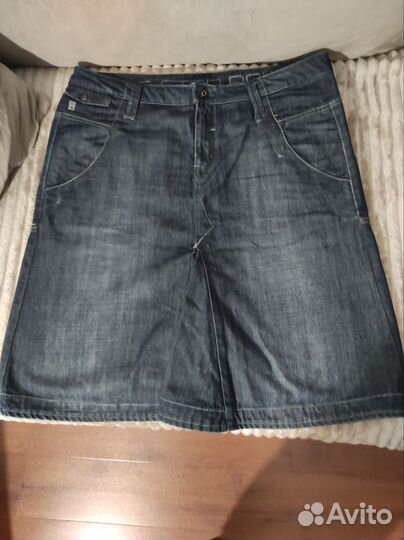 Джинсовая юбка миди