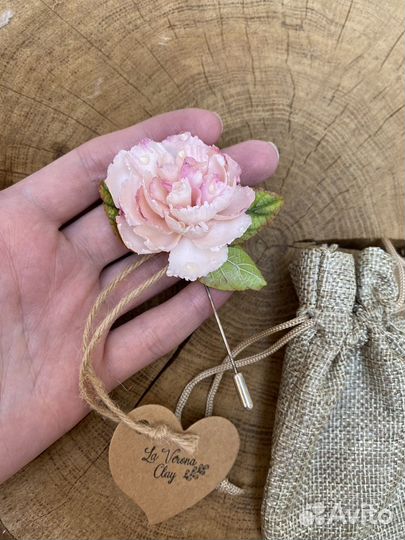 Брошь и серьги из полимерной глины 