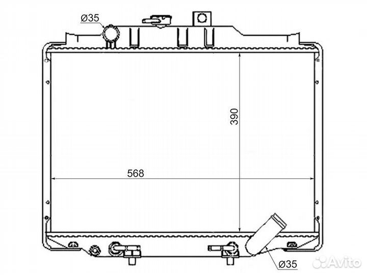 Радиатор Mitsubishi Delica 89-99 / Hyundai Grace 9