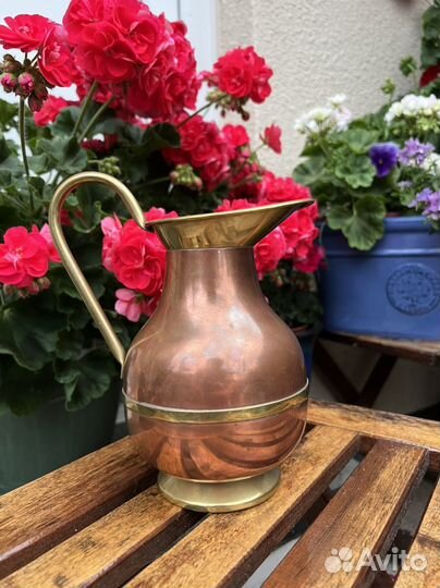 Винтажный Английский Медный Кувшин