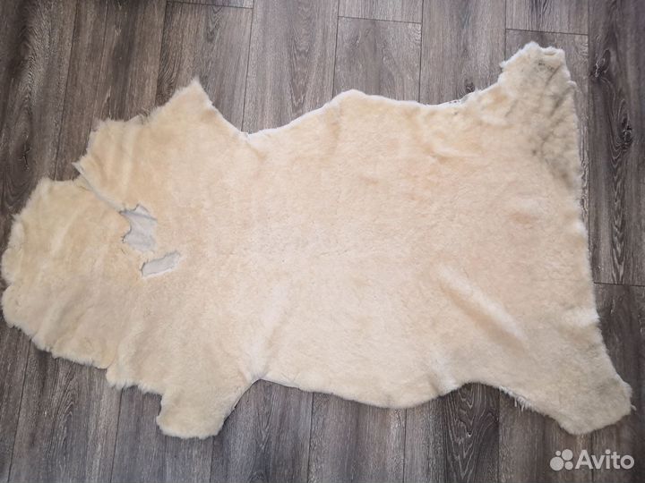 Натуральный мех овчины. Дублёночный мех. Кремовый