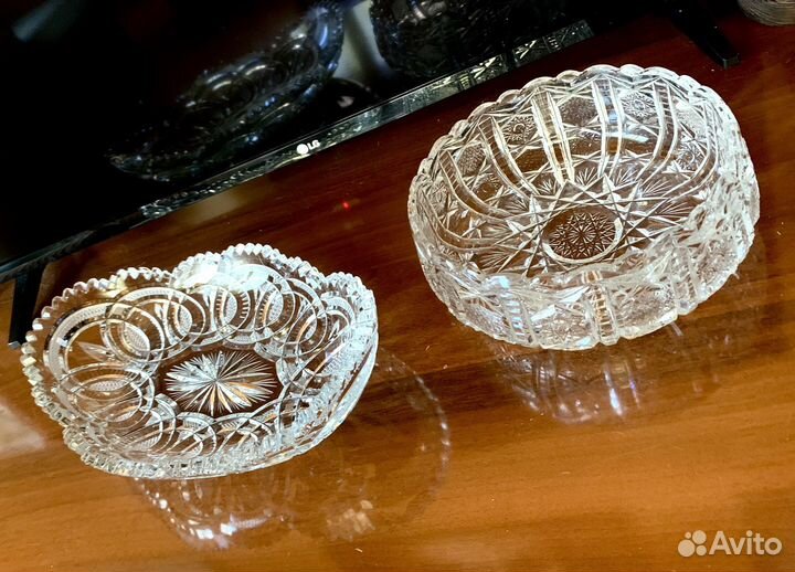 Хрусталь Конфетница, ладья салатница