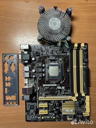 Материнская плата Asus B85M-G + процессор i5