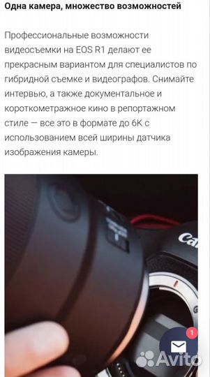 Фотоаппарат Сanon EOS R1 body