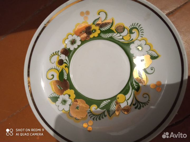 Бокал с блюдцем, чайная пара лфз СССР бу