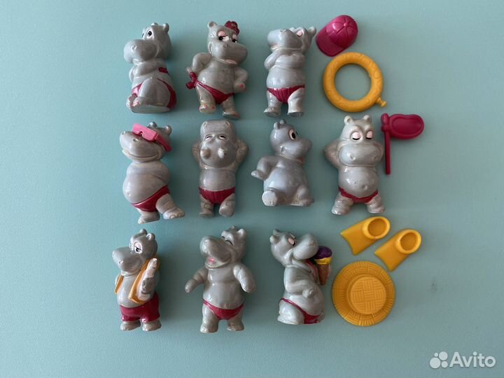 Гавайские бегемоты бегемотики киндеры 90 х