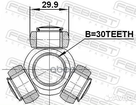 Трипод renault logan 2005-2013/30*29.9 мм 2416M