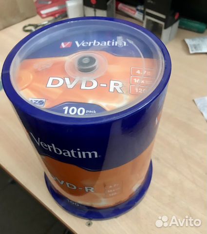 Диски DVD-R. 100 шт упаковка