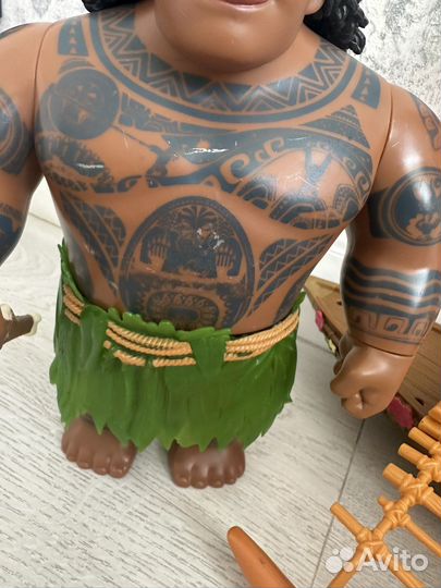 Куклы полубог Мауи Моана и лодка