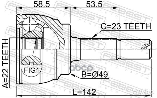 ШРУС наружный 22X49X23 nissan micra 02- 0210E11