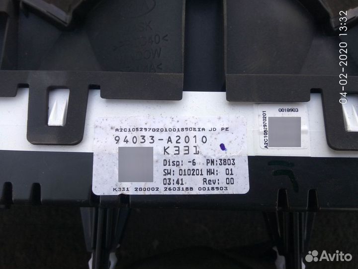 Панель приборов на Киа Сид 2016 года