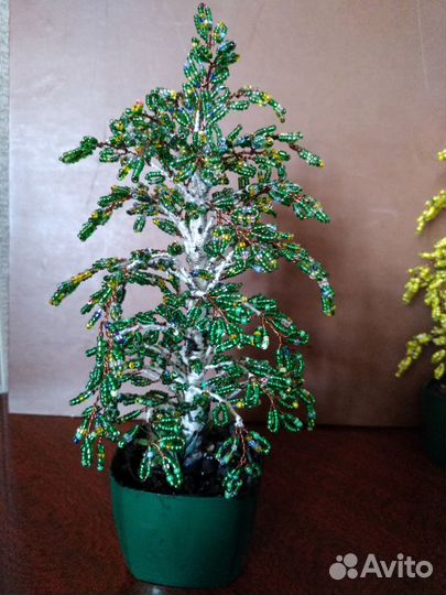 Береза из бисера