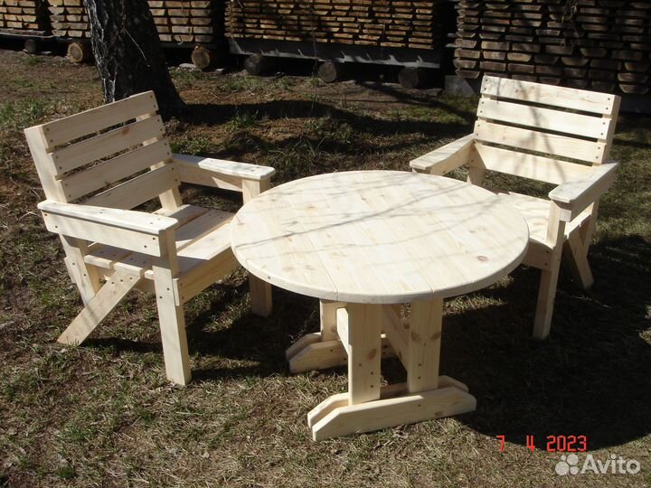 Два кресла + столик садовая мебель