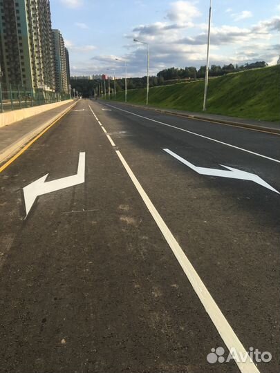 Дорожная разметка (холодный пластик)