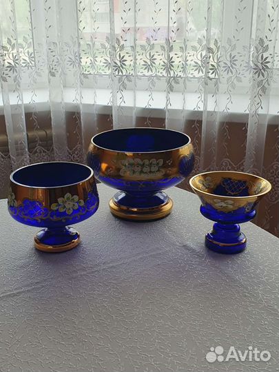 Ваза для фруктов богемия