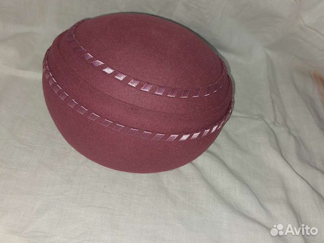 Шапка женская фетровая 58 размер новая малиновая