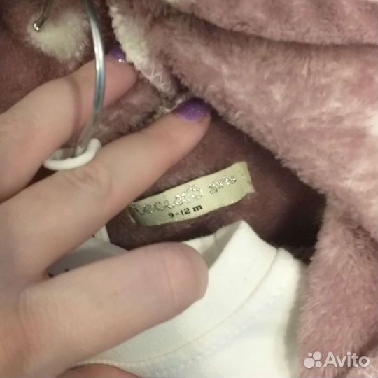 Костюмчик тёплый на девочку 6-12 мес