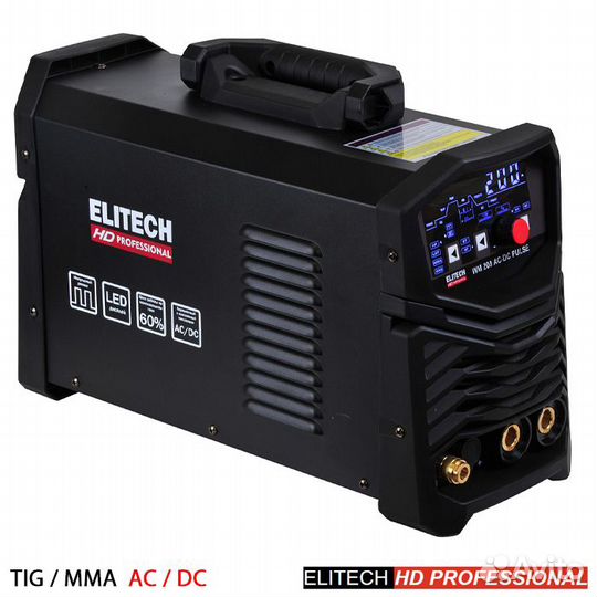 Сварочный инвертор Elitech HD WM 200 AC-DC pulse