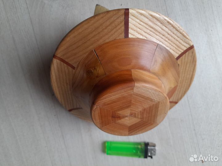 Тарелка деревянная декоративная