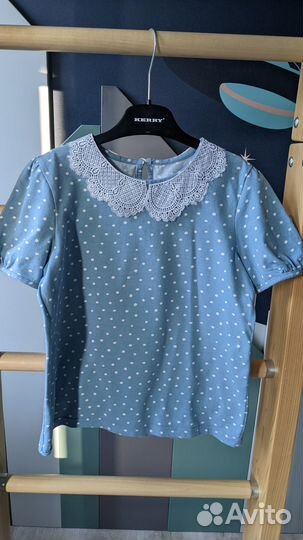 Блузка школьная с коротким рукавом