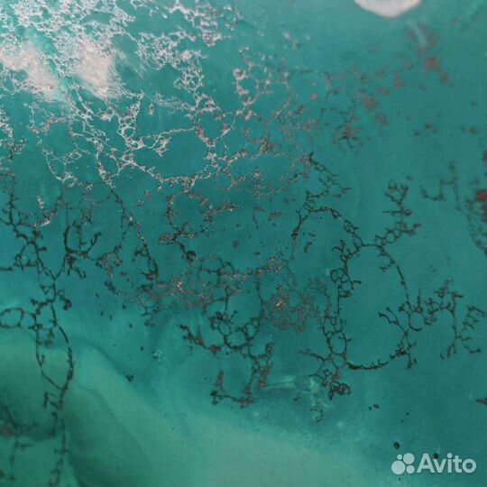 Абстрактная картина в технике Жидкий акрил Морская