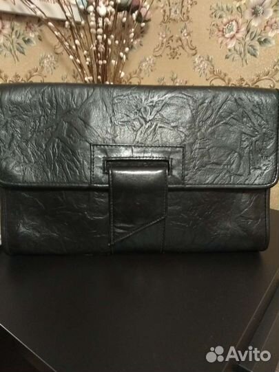 Сумка клатч натуральная кожа