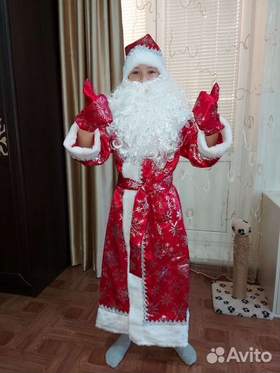 Костюм деда Мороза, детский, прокат