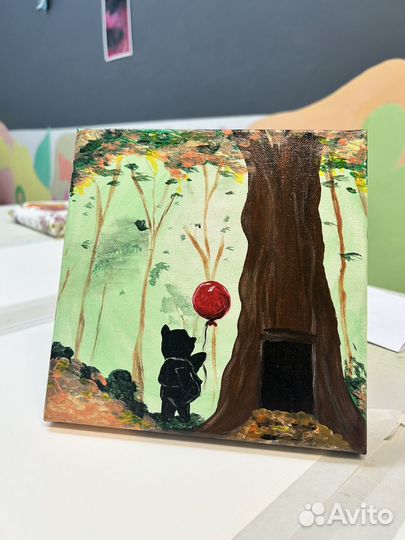 Картина холст акрил Винни-Пух