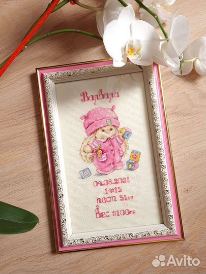 Детская метрика вышивка крестом
