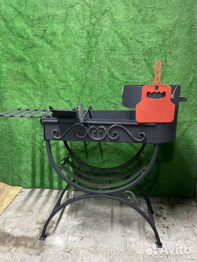 Мангал с печью под казан