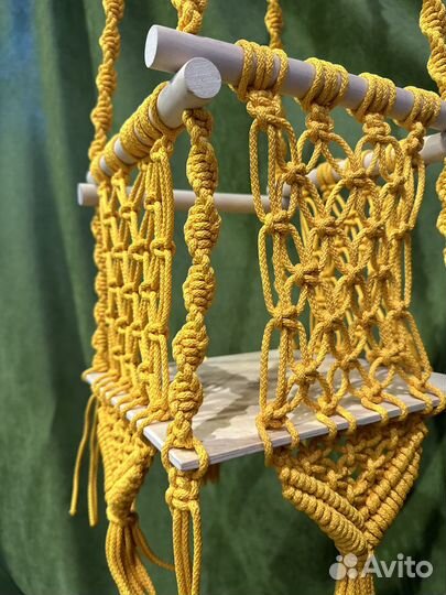 Качели детские подвесные в технике Макраме