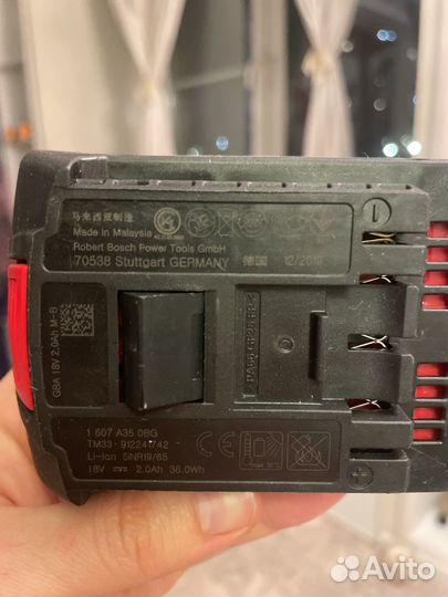 Не рабочие акб bosch GBA 18v 2,0Ah M-B