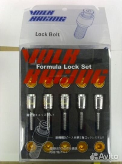 Гайки Volk Racing Lock Bolt M12x1.25 сталь (Золото