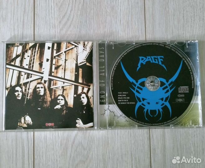 Фирменный CD компакт Rage –End Of All Days, 1996 г