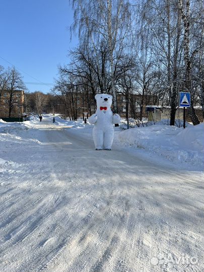 Белый мишка поздравление Ростовые куклы