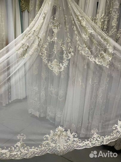 Тюль Пано на грек сетке