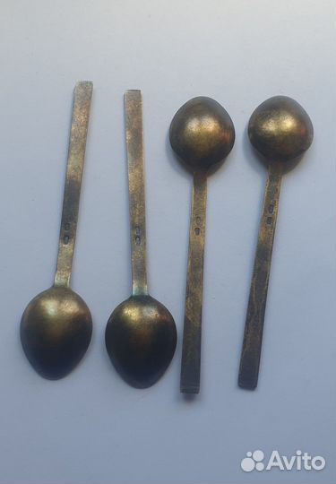 Красивая редкая ложка эмаль серебро 916 позолота