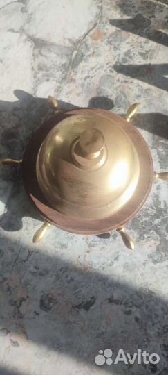 Настольный звонок старинный бронза