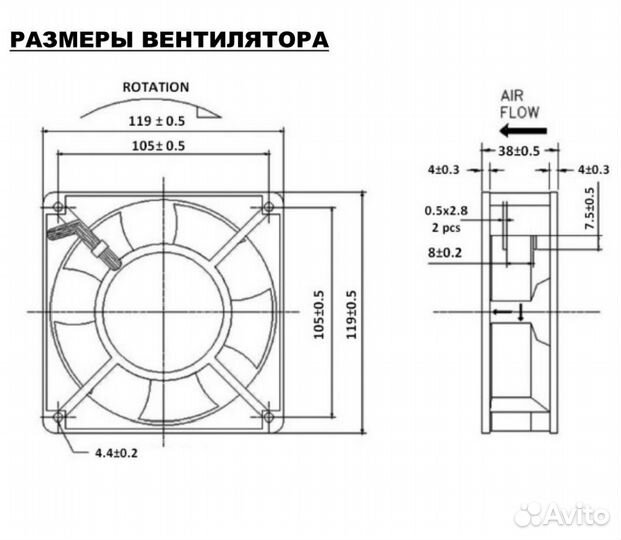 Вентилятор осевой б/у