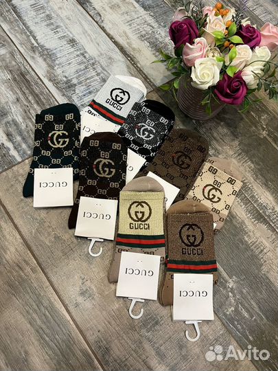 Носки носочки женские Gucci гуччи комплект